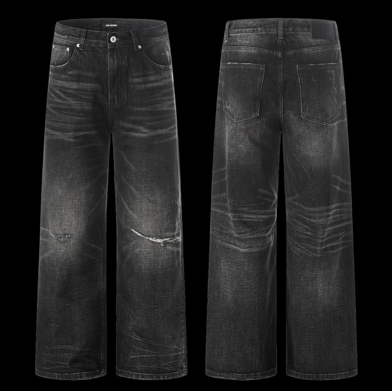 IJM GRAPHITE DISTRESSED DENIM